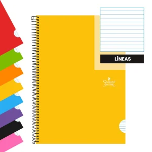 Cuaderno tapa dura A4 amarillo