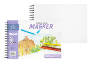 Bloc Dibujo A4 60Hojas 140gr/m2 Liso Marker
