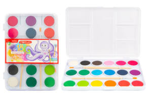 Acuarelas de colores con pincel 18U