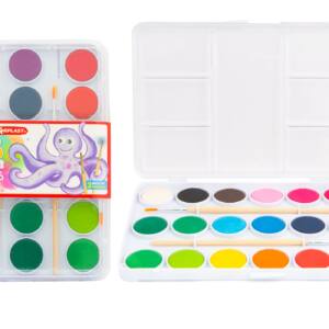 Acuarelas de colores con pincel 18U