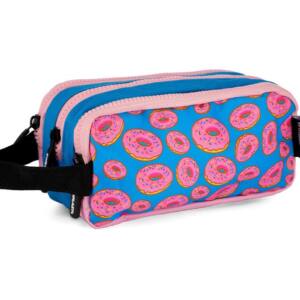 Estuche 3 Cremalleras Diseño Donas