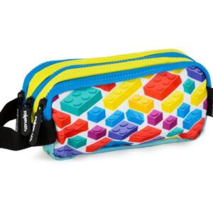 Estuche 3 Cremalleras Diseño Tetris