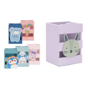 Portalápiz Madera Diseño Animales