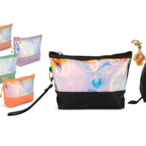 Neceser Bolsa Cosmética 21x14x5cm 1 Cremallera 1 Asa Holográfico