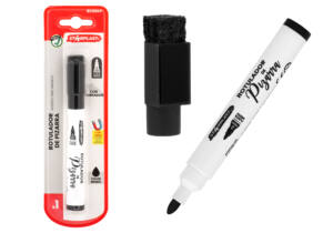 Rotulador Pizarra Negro Tapón Borrador Imantado Punta 2mm