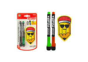 2 Rotuladores Pizarra y Borrador Imán Colores Aleatorio