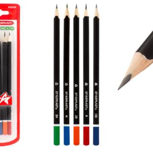 Set 5 Lápices de Grafito Hexagonales 5 Durezas Diferentes