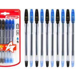 12 Bolígrafos Tinta Gel Punta 0.5mm Color Negro y Azul