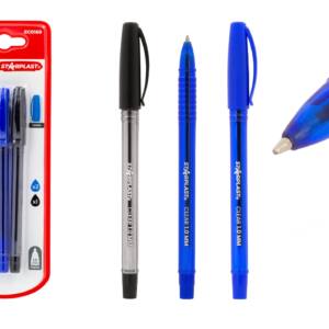 Set Boligrafos Antideslizantes Punta 1Mm 3U 2 Azul 1 Negro