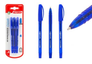 Set Boligrafos Antideslizantes Punta 1Mm 3U Azul