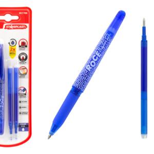 Bolígrafo borrable ROCE azul 0.7mm con tapón y recambios