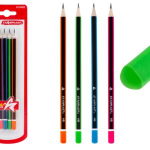 Set de lápices HB cuerpo hexagonal 4U