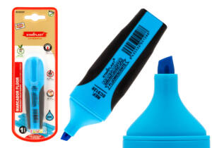 Marcador Azul Flúor Punta Bisel 1-5mm con Antideslizante