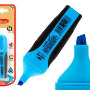 Marcador Azul Flúor Punta Bisel 1-5mm con Antideslizante