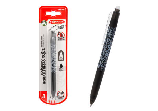 Bolígrafo Roce retráctil tinta borrable 0.7mm negro