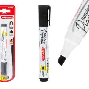 Marcador negro para pizarra blanca E80 punta bisel