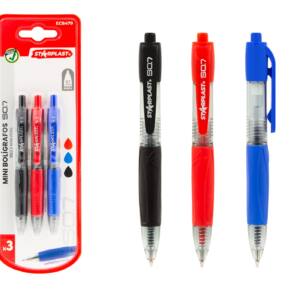 Bolígrafos mini S-1 3U azul negro rojo