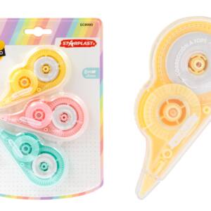 Set 3 cintas correctoras 5 colores pastel surtidos 8Mx5mm