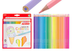 Lápices de colores pastel 24U