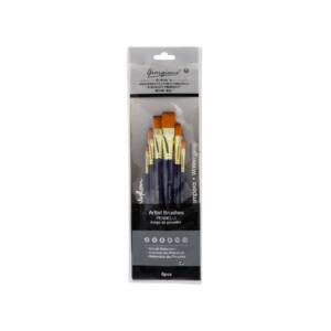 6 Pinceles Artísticos Diferentes Puntas Planas Rectas