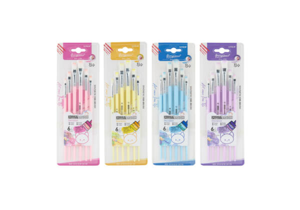 6 Pinceles Cuerpo Pastel