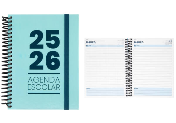 Eu-Mim Agenda Escolar 25/26 Tdura A5 Dp Turquesa