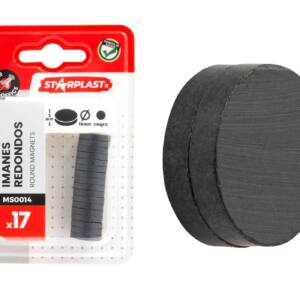 17 Imanes Redondos 16x3mm Negro