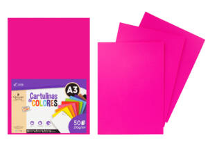 Cartulina A3 210g/m2 50U N53 fucsia