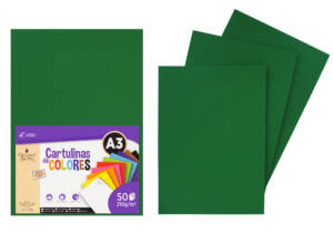 Cartulina A3 210g/m2 50U N86 verde oscuro
