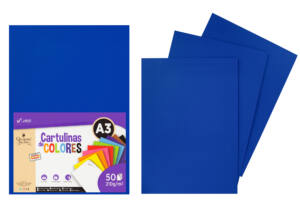 Cartulina A3 210g/m2 50U N70 azul marino