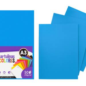 Cartulina A3 210g/m2 50U N72 turquesa