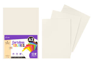 CARTULINA A3 210G 50H CREMA