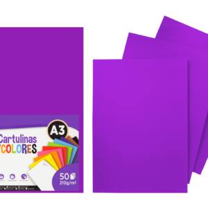 Cartulina A3 210g/m2 50U N60 morado