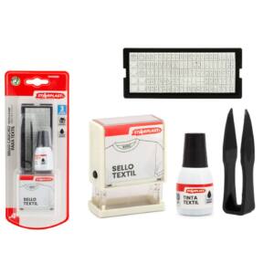 Sello Caucho Automático Textil Tinta Negra Lavable