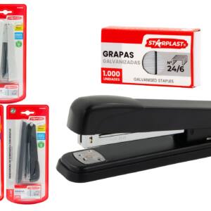 Grapadora Con Grapas 24/6 Colores