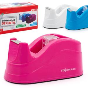 Dispensador de Celo Color Flúor Con Base Antideslizante