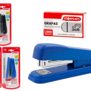 Grapadora Con Grapas 24/6 Colores