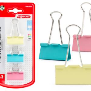 3 Pinzas Metálicas Pala 41mm Diferentes Colores