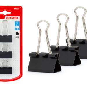 3 Pinzas Metálicas Pala 41mm Negro