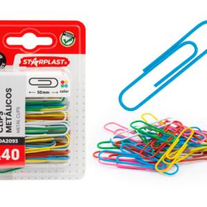 30 Clips metálicos 50mm Colores