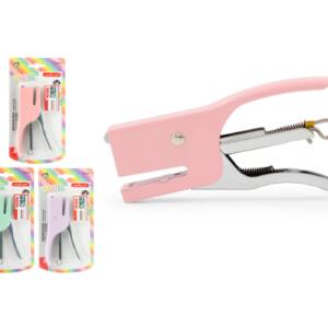 Grapadora Manual Tenaza Modelo Shark 3Colores Pastel