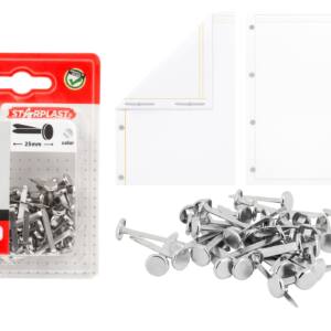 Encuadernadores metálicos plata 25mm 40U