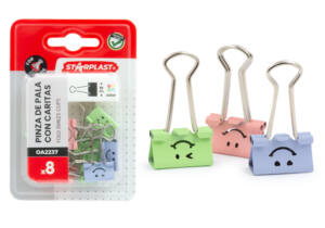 Pinza metálica colores con caras 19mm 8U