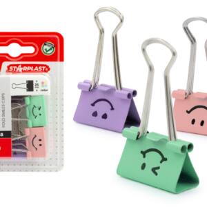 Pinza metálica colores con caras 25mm 8U