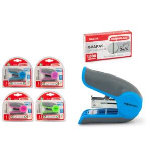 Mini grapadora 1000Grapas 4 Colores 7cm