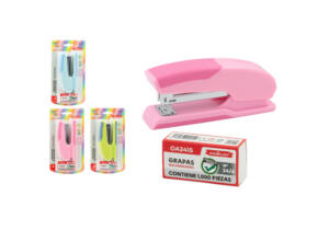 Grapadora 1000Grapas 24/6 Colores Pastel