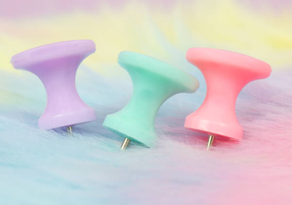 35 Chinchetas de Plástico 22mm Colores Pastel