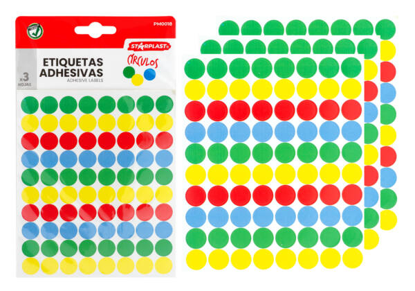 Etiquetas Adhesivas Diseño Círculos 240 Pegatinas