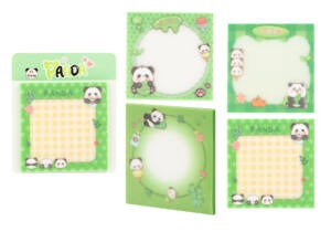 Notas Adh.Panda 50 Hojas Palastico Translucido Textura Tela