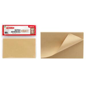 80 Notas Adhesivas Rectangulares Kraft 127x76mm